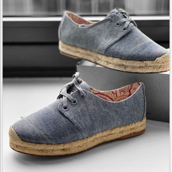 New Joie Denim Lace Up Espadrilles Sneaker… - Picture 8 of 15